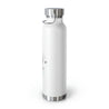 Gemini Copper Vacuum Insulated Bottle, 22oz - White