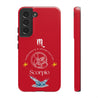 Scorpio Cell Phone Cases - Tough - Red