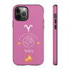 Aries Cell Phone Cases - Tough - Pink