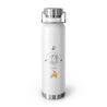 Leo Copper Vacuum Insulated Bottle, 22oz - White