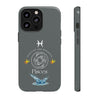 Pisces Cell Phone Cases - Tough - Gray