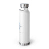 French Virgo Copper Vacuum Insulated Bottle, 22oz - White