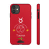 Taurus Cell Phone Cases - Tough - Red