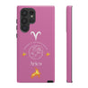 Aries Cell Phone Cases - Tough - Pink