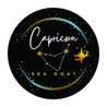 Capricorn Mouse Pad - Round & Black