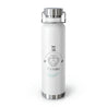 Gemini Copper Vacuum Insulated Bottle, 22oz - White