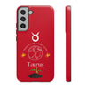 Taurus Cell Phone Cases - Tough - Red