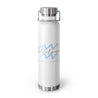 French Aquarius Copper Vacuum Insulated Bottle, 22oz - White