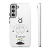 Taurus Cell Phone Cases - Tough - White