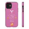 Aries Cell Phone Cases - Tough - Pink