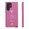Aries Cell Phone Cases - Tough - Pink