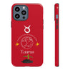 Taurus Cell Phone Cases - Tough - Red