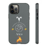 Aries Cell Phone Cases - Tough - Gray