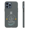 Aquarius Cell Phone Cases - Tough - Gray