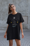 Aquarius T-Shirt Dress - Black