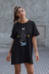 Pisces T-Shirt Dress - Black