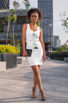 Taurus Tank Dress - White