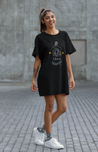 Libra T-Shirt Dress - Black